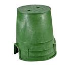 7 x 9 in. Round Valve Box with Irrigation Control Valve Cover in Green