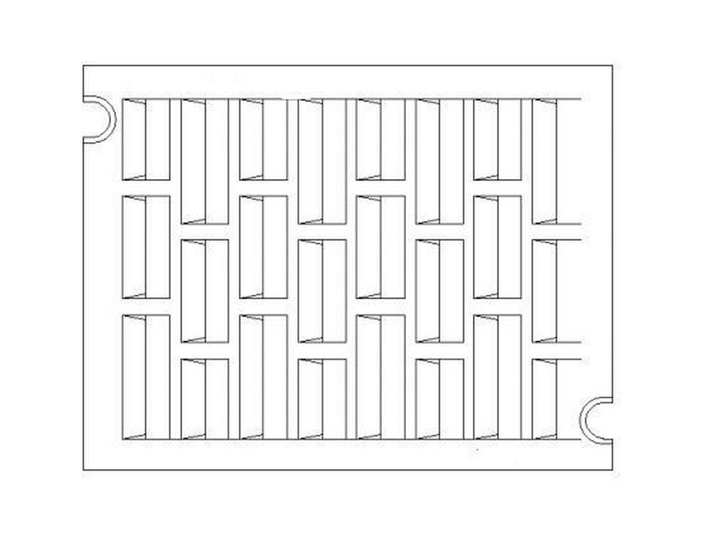 Olympic Foundry 18 in. Vaned Grate for Catch Basin 