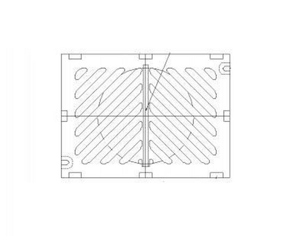 Olympic Foundry 20 in. Ductile Iron Catch Basin Diagonal Grate 