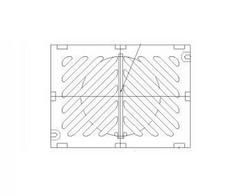 24 x 20 in. Ductile Iron Catch Basin Diagonal Grate