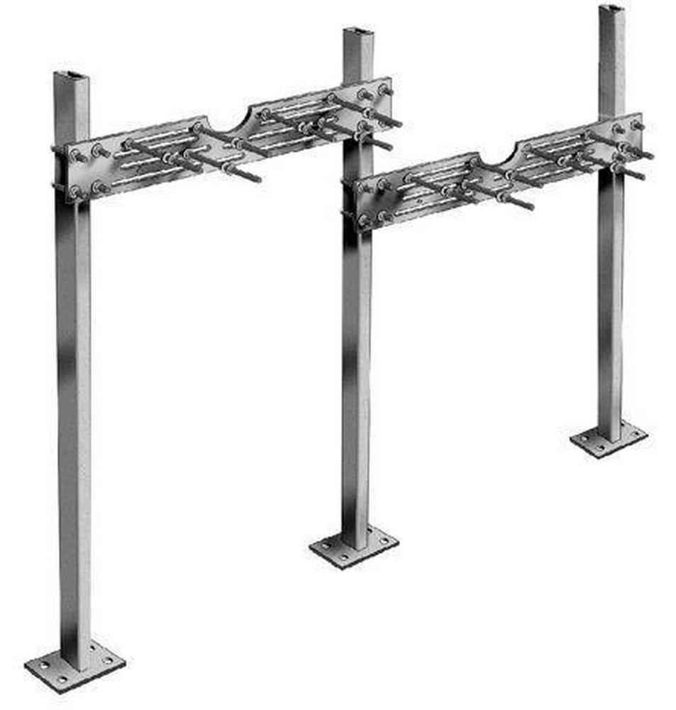 Mifab Single Hanger Carrier Plate with 3-Uprights 