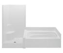 Aquatic White 114 x 43-1/4 in. Tub & Shower Unit 