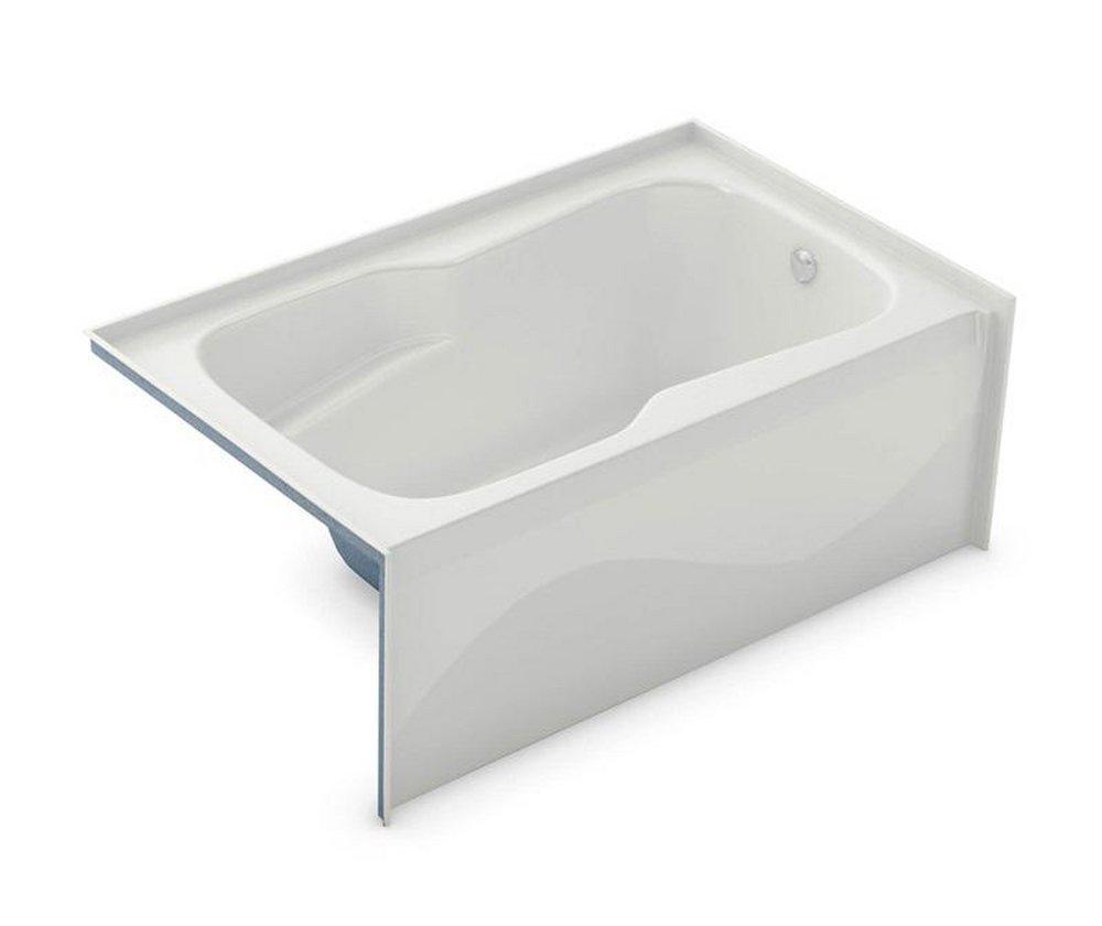 Aker by MAAX White 60 x 36-1/2 in. Soaker Alcove Bathtub in White 