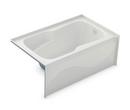 Aker by MAAX White 60 x 36-1/2 in. Soaker Alcove Bathtub in White 
