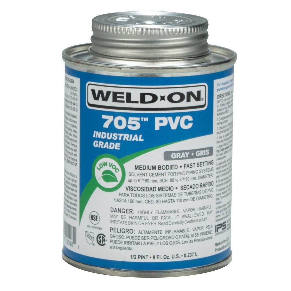 Weld-On&reg; Fast Set Plastic Grey Pipe Cement 