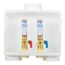 1/4-Turn Dual-Drain Installed CPVC Washing Machine Supply Box with Hammer Arrestor