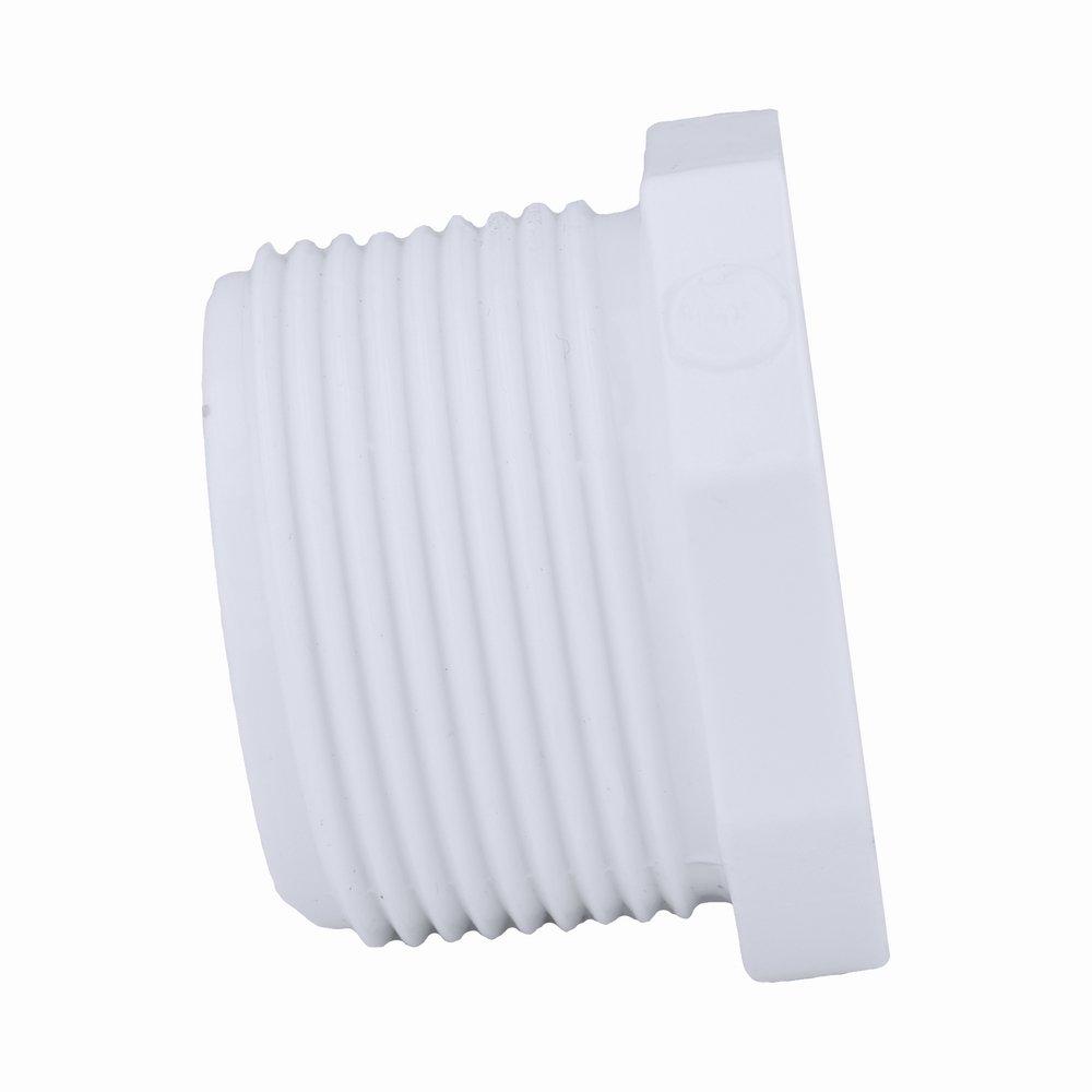 White PVC Schedule 40 Male x Female Threaded Bushing 