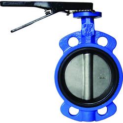 4 in. Cast Iron FKM Lever Operated Wafer Butterfly Valve