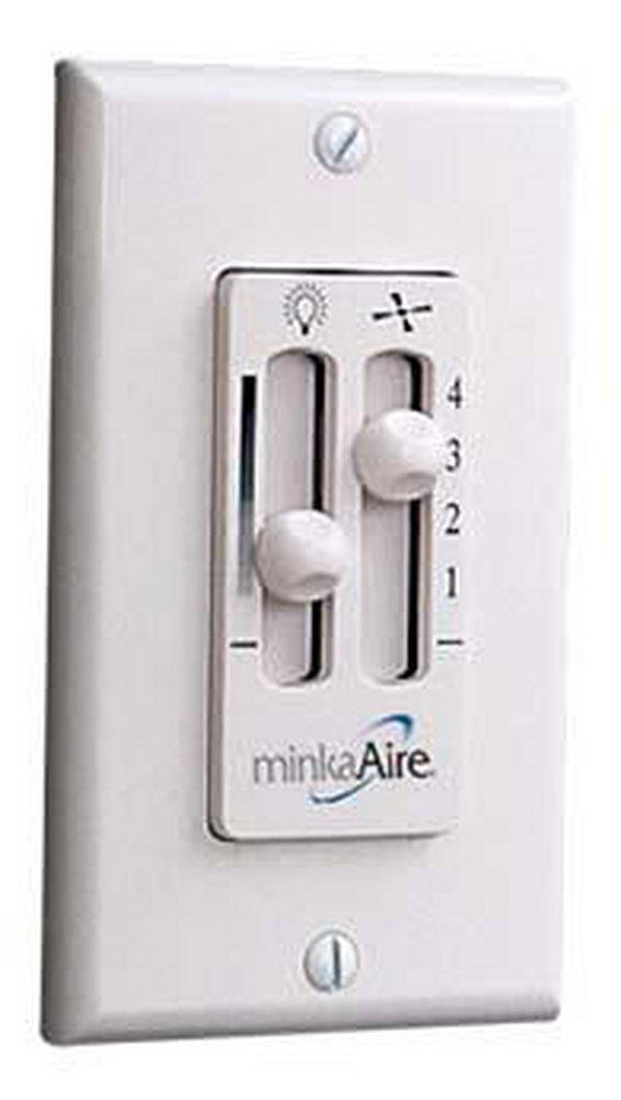 Minka Aire White Side by Side Single Fan Control 