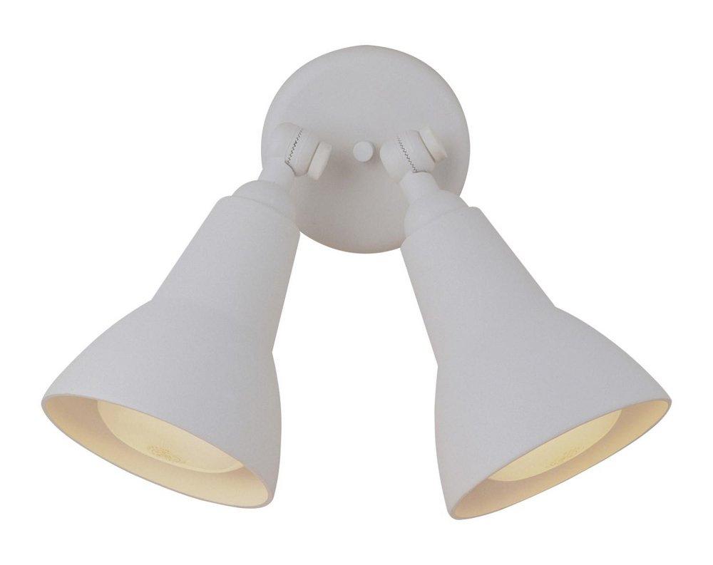 Craftmade Textured White 100 W 2 Light Incandescent Flood Light 