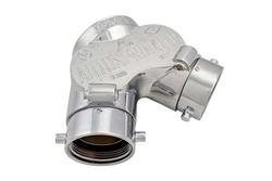 6 x 2-1/2 x 2-1/2 in. FNST Cast Brass 90 Degree Double Clapper Inlet