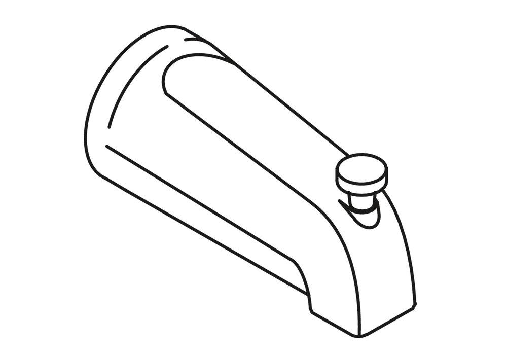 KOHLER Vibrant&reg; Brushed Nickel 1/2 in. NPT Zinc Tub Spout 