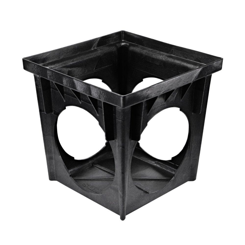 NDS Black 24 in. 4-Outlet Catch Basin 