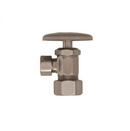 1/2 x 3/8 in. Compression x OD Compression Oval Handle Angle Supply Stop Valve in Satin Nickel