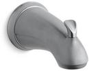 Diverter Bath Spout with Sculpted Lever Handles and Slip-Fit Connection In Brushed Chrome