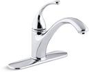 KOHLER Polished Chrome Single Handle Kitchen Faucet 