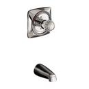 Wall Mount Non-Diverter Spout in Brushed Chrome