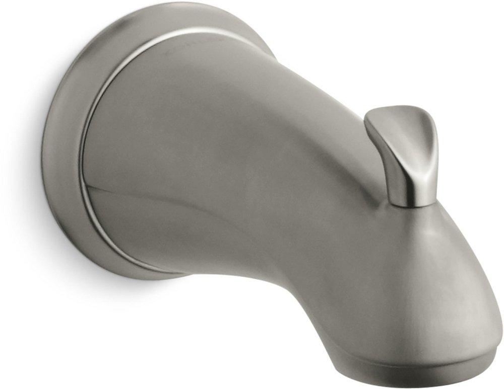 KOHLER Vibrant&reg; Brushed Nickel Diverter Bath Spout with Sculpted Lever Handles and 1/2 in. Npt Connection 