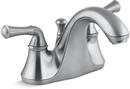 Two Handle Centerset Bathroom Sink Faucet in Brushed Chrome