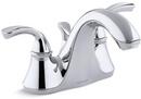 KOHLER Polished Chrome Two Handle Centerset Bathroom Sink Faucet 
