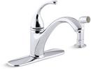 KOHLER Polished Chrome Single Handle Kitchen Faucet with Side Spray 