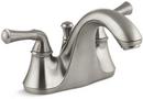 KOHLER Vibrant&reg; Brushed Nickel Two Handle Centerset Bathroom Sink Faucet 