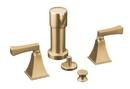 2.5 gpm 4-Hole Vertical Spray Bidet Faucet with Double Lever Handle in Vibrant® Brushed Bronze