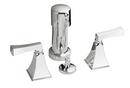 2.5 gpm 4-Hole Vertical Spray Bidet Faucet with Double Lever Handle in Polished Chrome