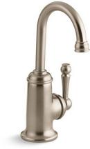 1-Hole Beverage Faucet with Aquifer and Single Lever Handle in Vibrant Brushed Bronze