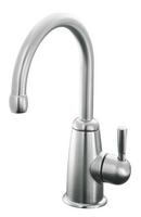 1-Hole Beverage Faucet with Contemporary Design and Single Lever Handle in Brushed Chrome