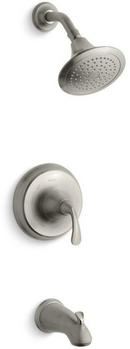 KOHLER Vibrant&reg; Brushed Nickel Single Lever Handle Pressure Balancing Tub and Shower Trim Slip-Fit 