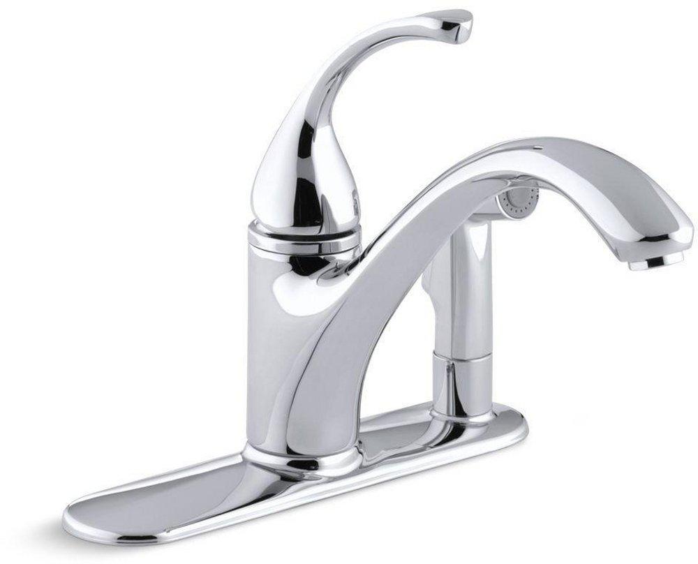 KOHLER Polished Chrome Single Handle Kitchen Faucet 