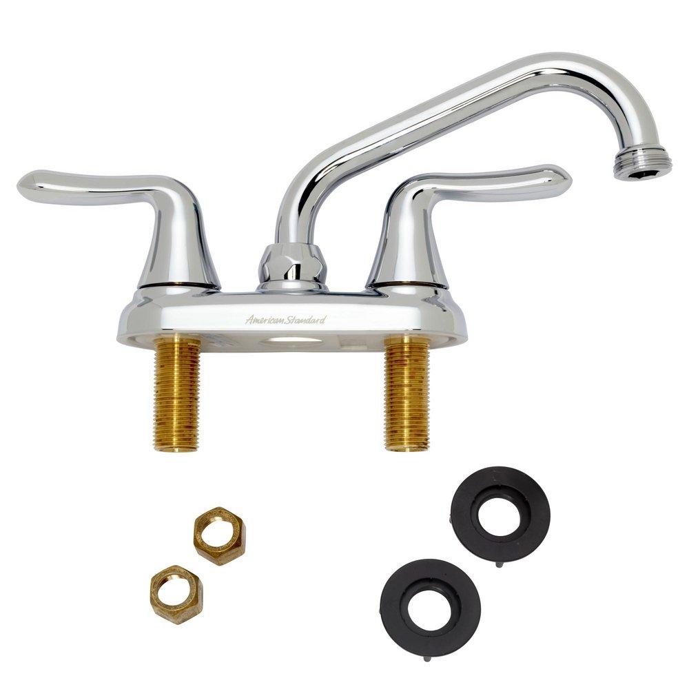 American Standard Polished Chrome Two Handle Lever Deck Mount Service Faucet 