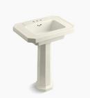 Rectangular Pedestal Sink with Base in Biscuit
