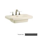 27 x 20 in. Rectangular Pedestal Bathroom Sink in Thunder™ Grey