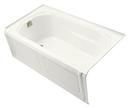 Alcove Bathtub with Apron and Tile Flange and Left-Hand Drain in White