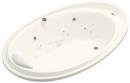 72 x 46 in. Thermal Air Drop-In Bathtub with Reversible Drain in Biscuit
