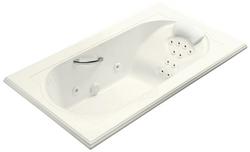 72 x 42 in. Total Massage Drop-In Bathtub with Reversible Drain in White