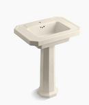 27 x 20 in. Rectangular Pedestal Sink and Base in Almond
