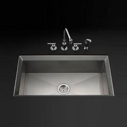 33 in. Undermount Stainless Steel Single Bowl Kitchen Sink