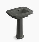 27 x 20 in. Rectangular Pedestal Sink and Base in Thunder™ Grey