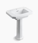 27 x 20 in. Rectangular Pedestal Sink and Base in White