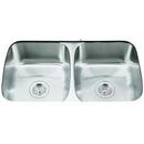 31 x 17 in. Double Basin Undermount Sink No Hole