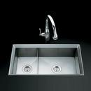 KOHLER Stainless Steel Double Bowl Undermount Large or Medium Kitchen Sink, Includes Cutting Board and Bottom Bowl Rack 