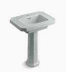 27 x 20 in. Rectangular Pedestal Sink and Base in Ice™ Grey