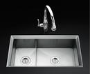 33 x 18 x 9 in. Double Basin Kitchen Sink in Stainless Steel