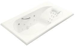 72 x 42 in. Whirlpool Drop-In Bathtub with Center Drain in White