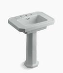27 x 20 in. Rectangular Pedestal Sink and Base in Ice™ Grey