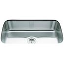 KOHLER Stainless Steel 31-1/2 x 17-3/4 in. Stainless Steel Single Bowl Undermount Kitchen Sink with Sound Dampening 