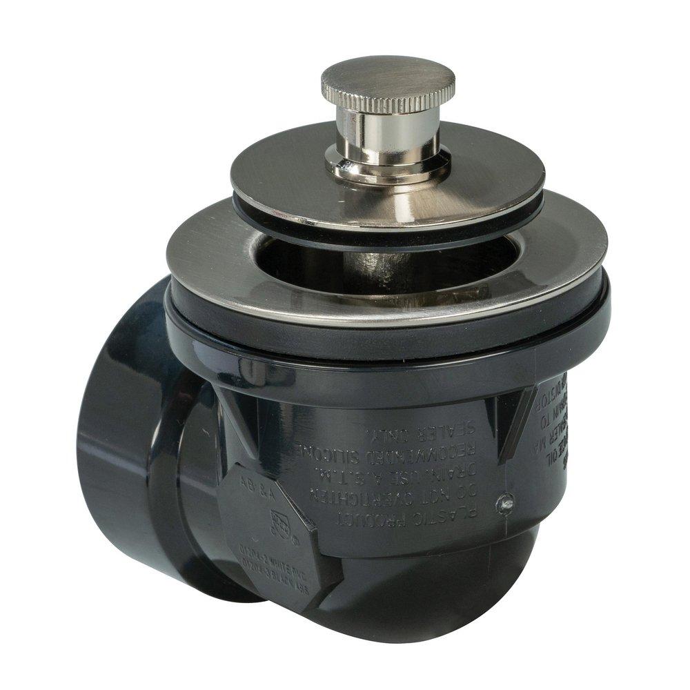 AB & A&trade; Satin Nickel Plastic Push-Pull Drain 